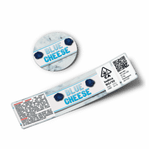 Blue Cheese Glass Jar Strain Labels