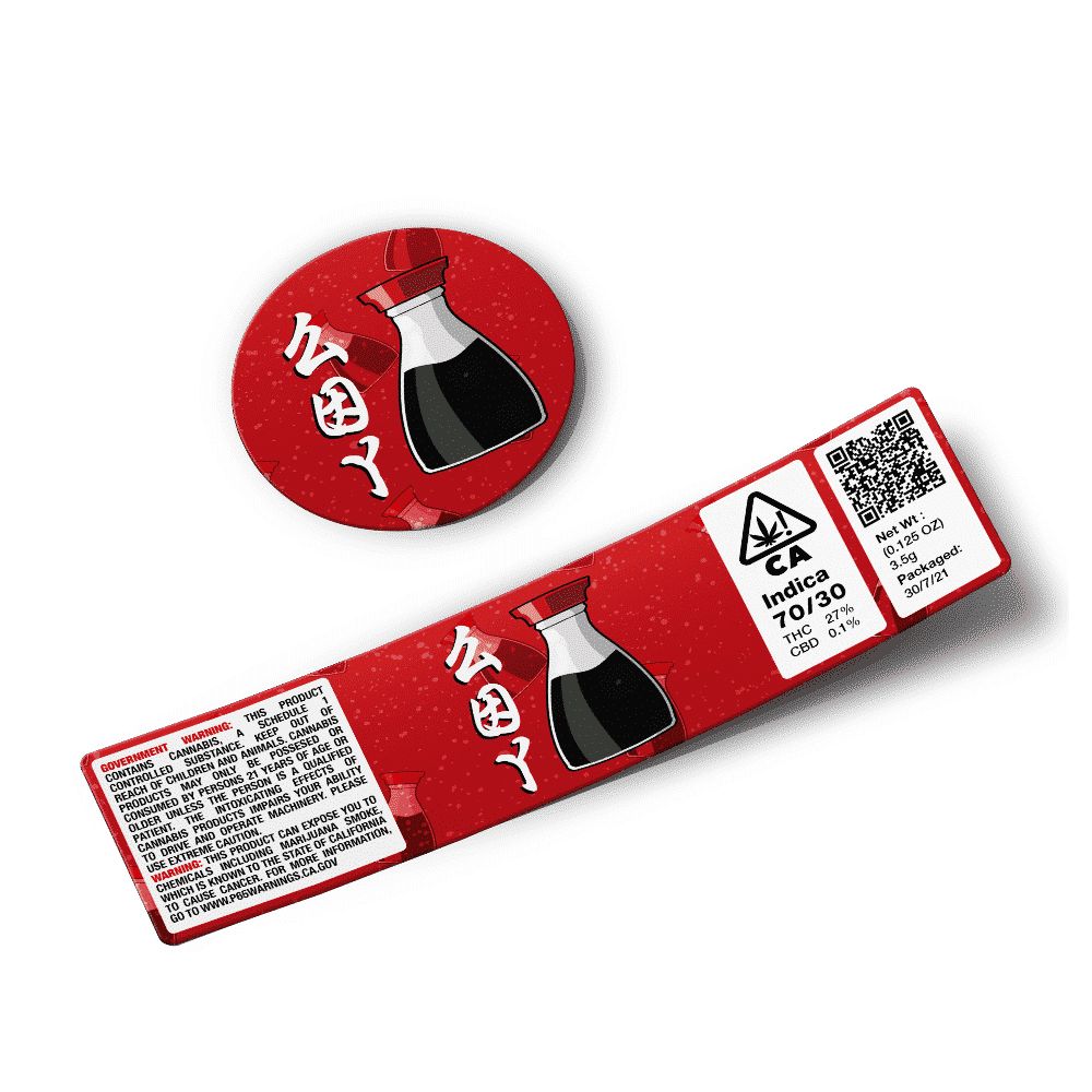 Zoy Glass Jar Strain Labels