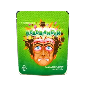Headbanger Strain Ready Made Cali Pack Mylar Bags/Pouches