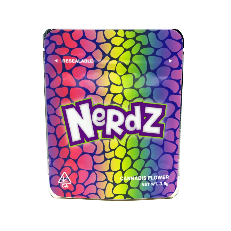 Nerdz Mylar Bags/Strain Pouches/Cali Packs