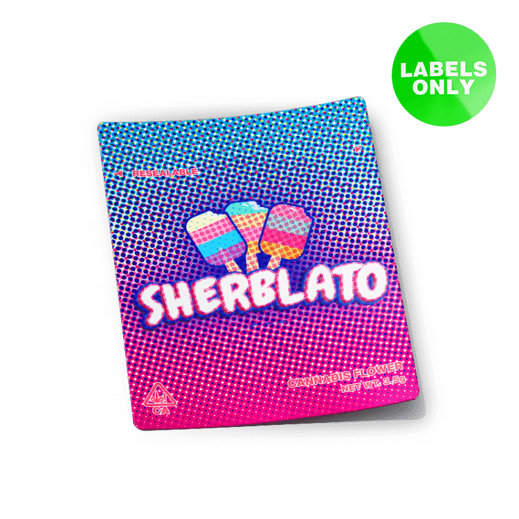 Sherblato Mylar Bag Labels Stickers & Labels Strain Labels