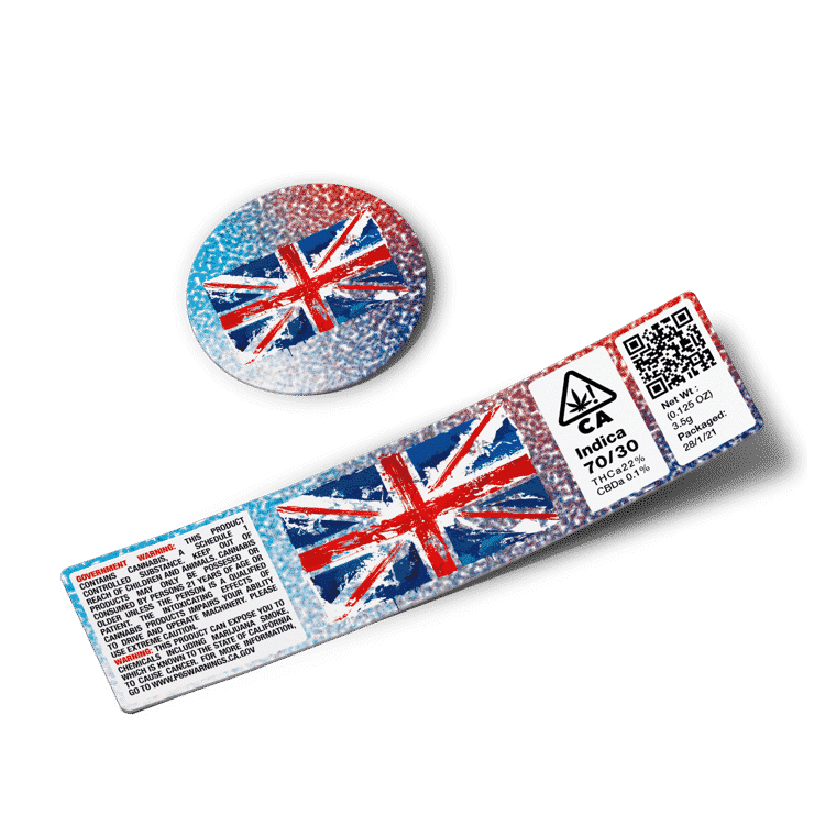 UK Glass Jar Labels Stickers & Labels Strain Labels