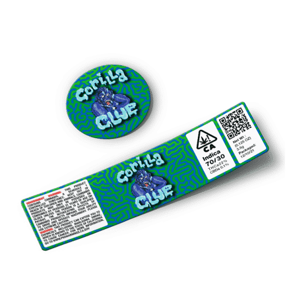Gorilla Glue Glass Jar Labels Stickers & Labels Strain Labels
