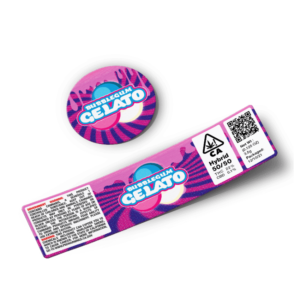 Bubblegum Gelato Glass Jar Strain Labels