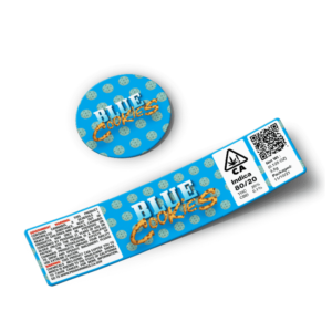 Blue Cookies Glass Jar Strain Labels