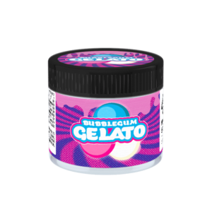 Bubblegum Gelato Glass Jars. 60ml suitable for 3.5g or 1/8 oz.