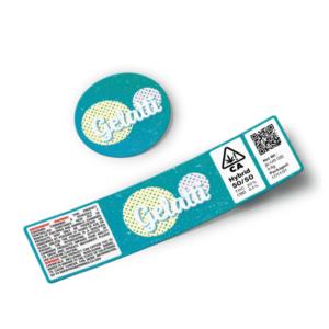 Gelatti Glass Jar Strain Labels