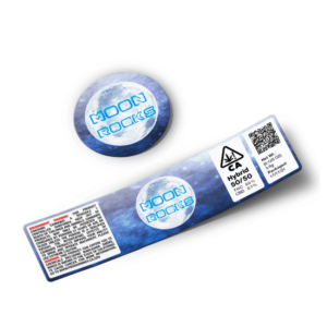 Moon Rocks Glass Jar Strain Labels