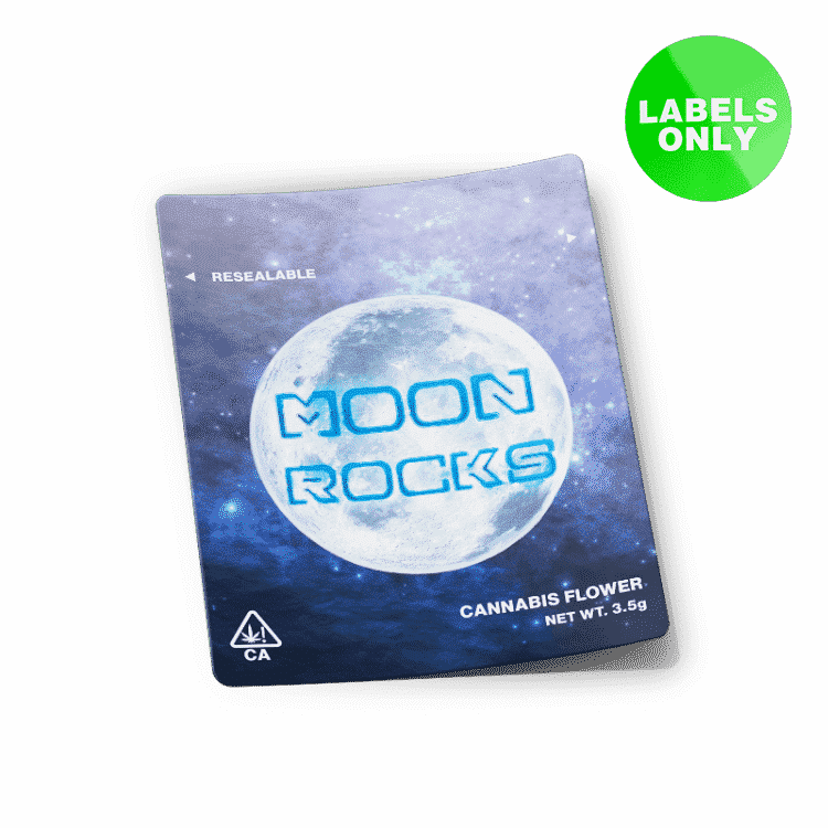 Moon Rocks Mylar Bag Labels Stickers & Labels Strain Labels