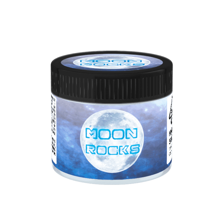 Moon Rocks Glass Jars. 60ml suitable for 3.5g or 1/8 oz.