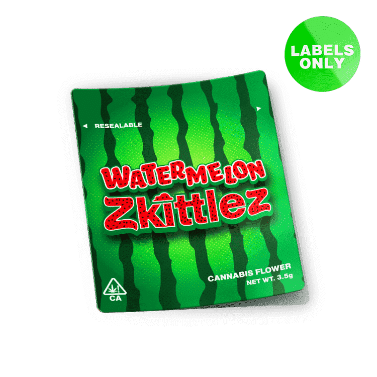 Watermelon Zkittlez Mylar Bag Labels Stickers & Labels Strain Labels