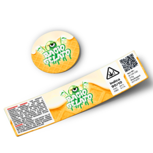 Bacio Gelato Glass Jar Strain Labels