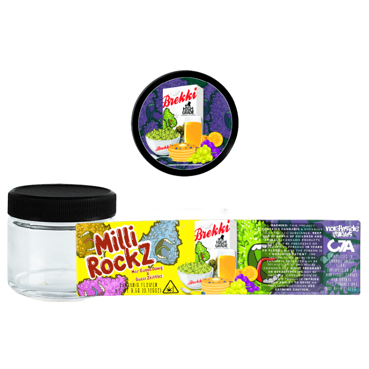 childproof glass jars 3.5g