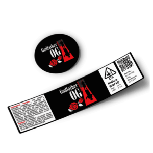 Godfather OG Glass Jar Strain Labels