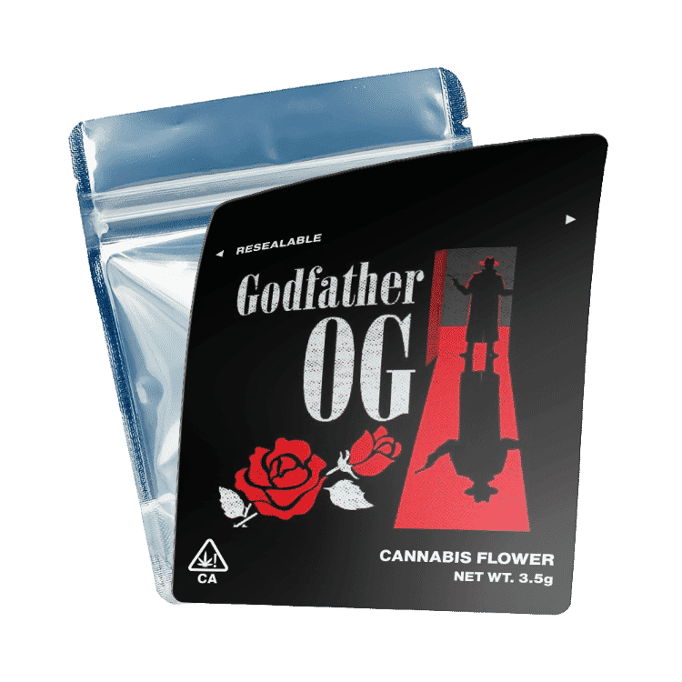 Godfather OG Mylar Bags Labelled or Unlabelled Strain Labels
