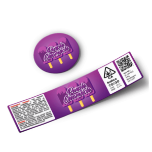 Purple Creamsicle Glass Jar Strain Labels