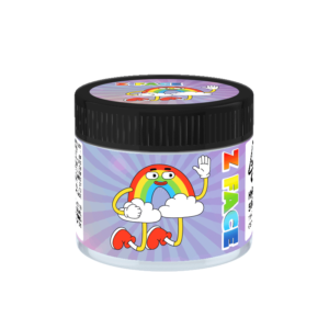 Z Face Glass Jars. 60ml suitable for 3.5g or 1/8 oz.