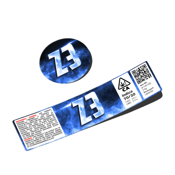Z3 Glass Jar Labels Stickers & Labels Strain Labels