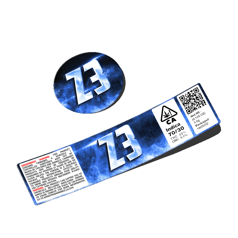 Z3 Glass Jar Labels Stickers & Labels Strain Labels