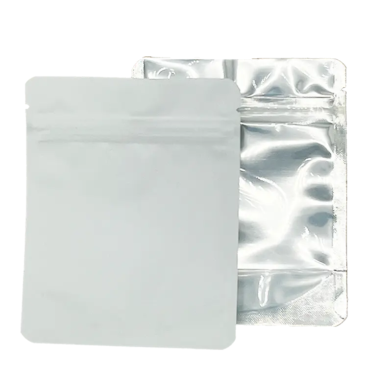 white 3.5g mylar bags / cali packs / strain labels
