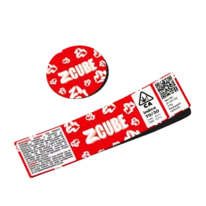 Z Cube Glass Jar Strain Labels