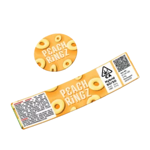 Peach Ringz Glass Jar Strain Labels