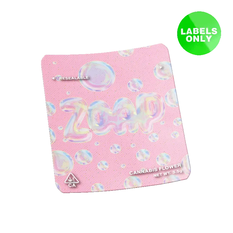 Zoap Mylar Bag Strain Labels